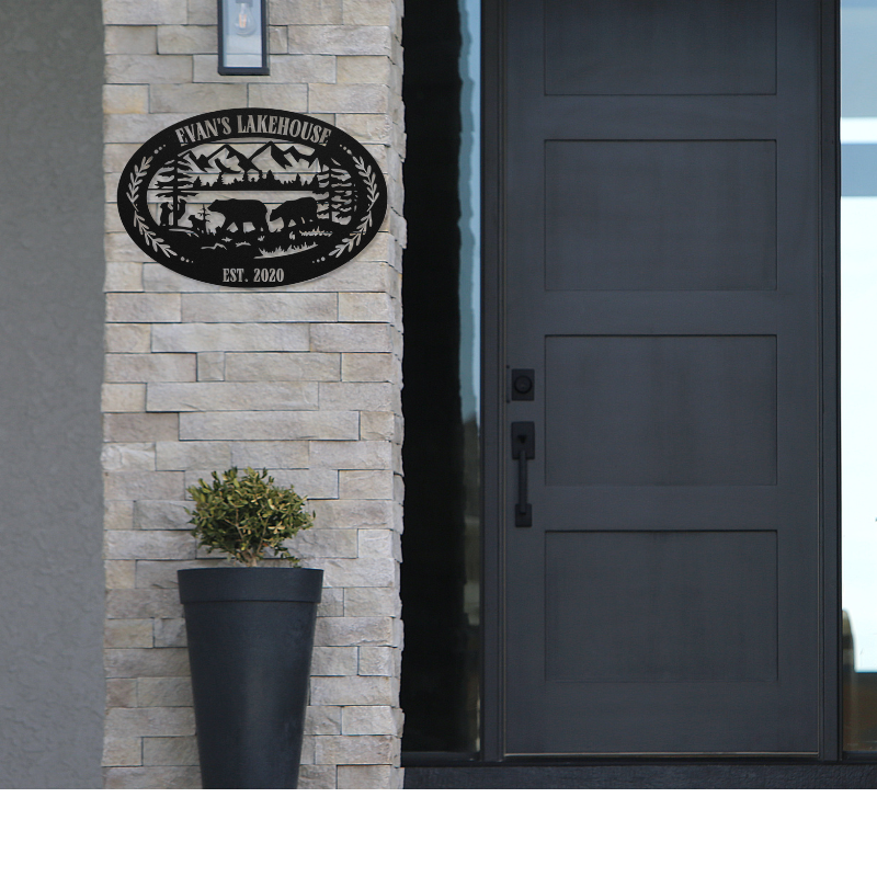 Customized Bear Lake House Metal Sign