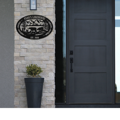 Customized Bear Lake House Metal Sign