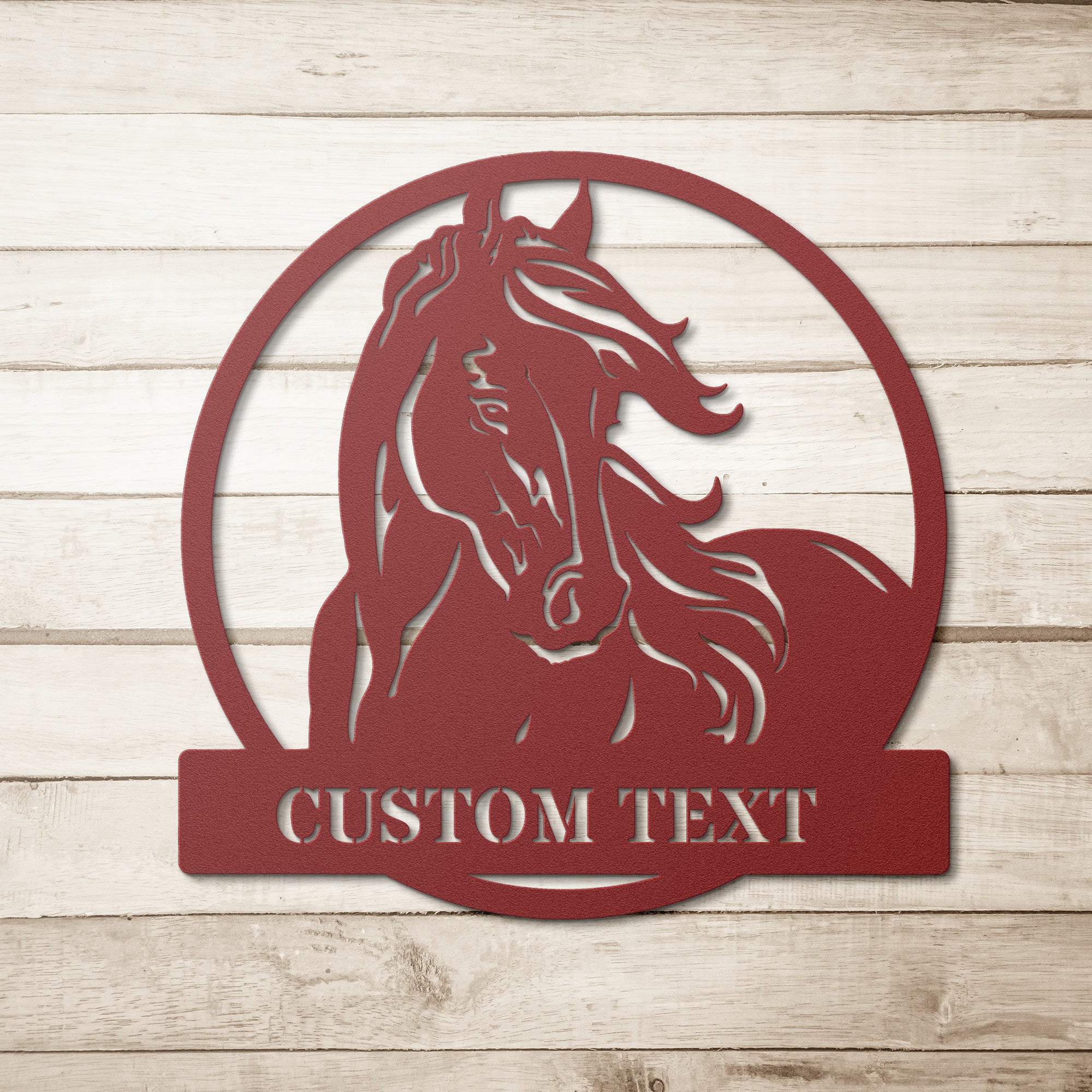 PERSONALIZED HORSE MONOGRAM METAL WALL ART