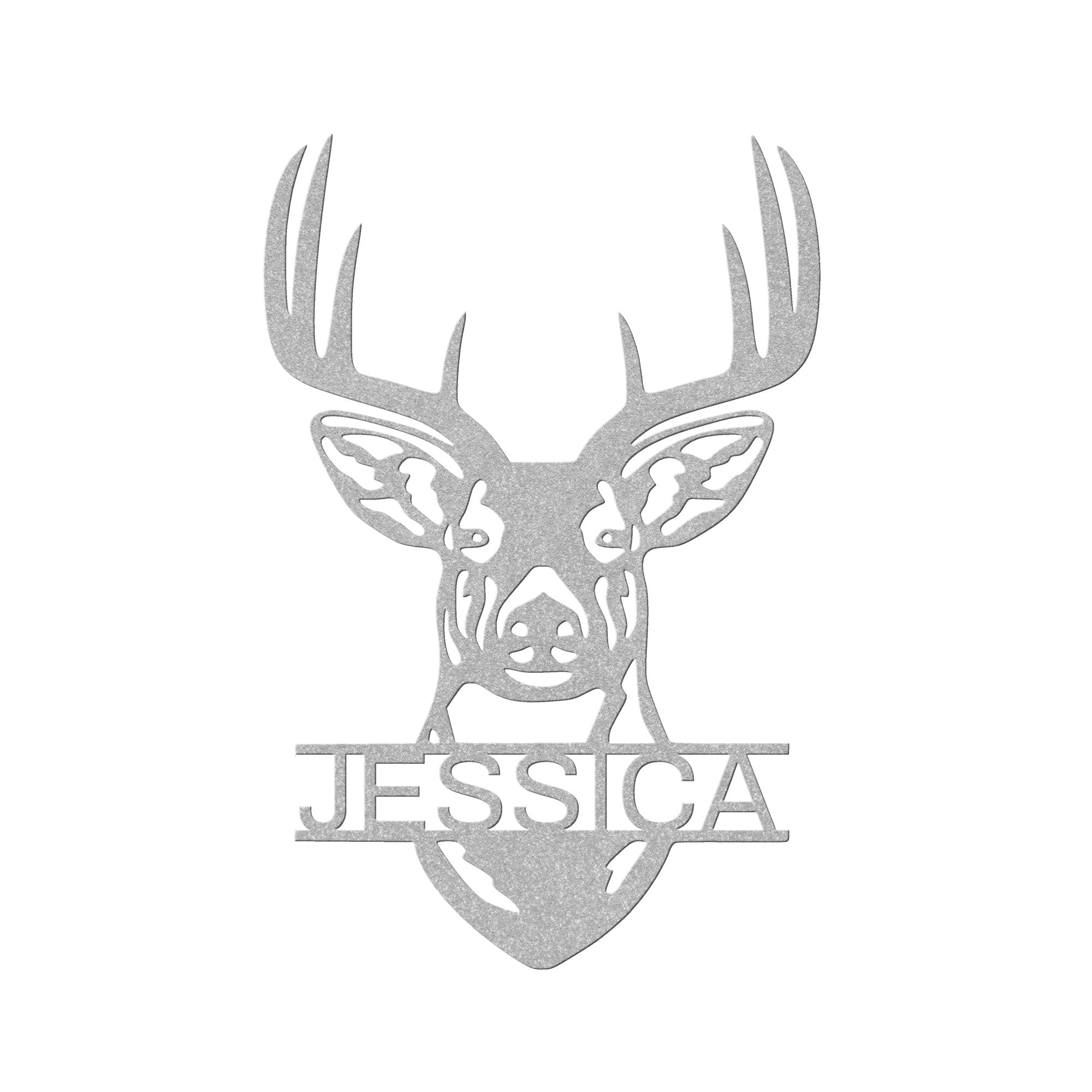 PERSONALIZED DEER MONOGRAM METAL WALL ART