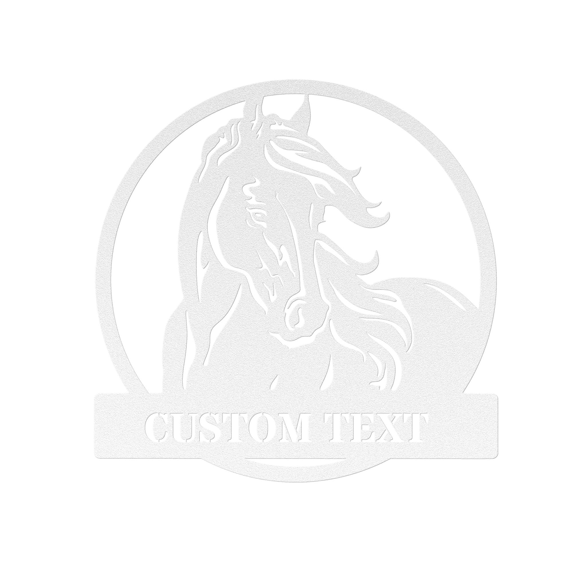 PERSONALIZED HORSE MONOGRAM METAL WALL ART