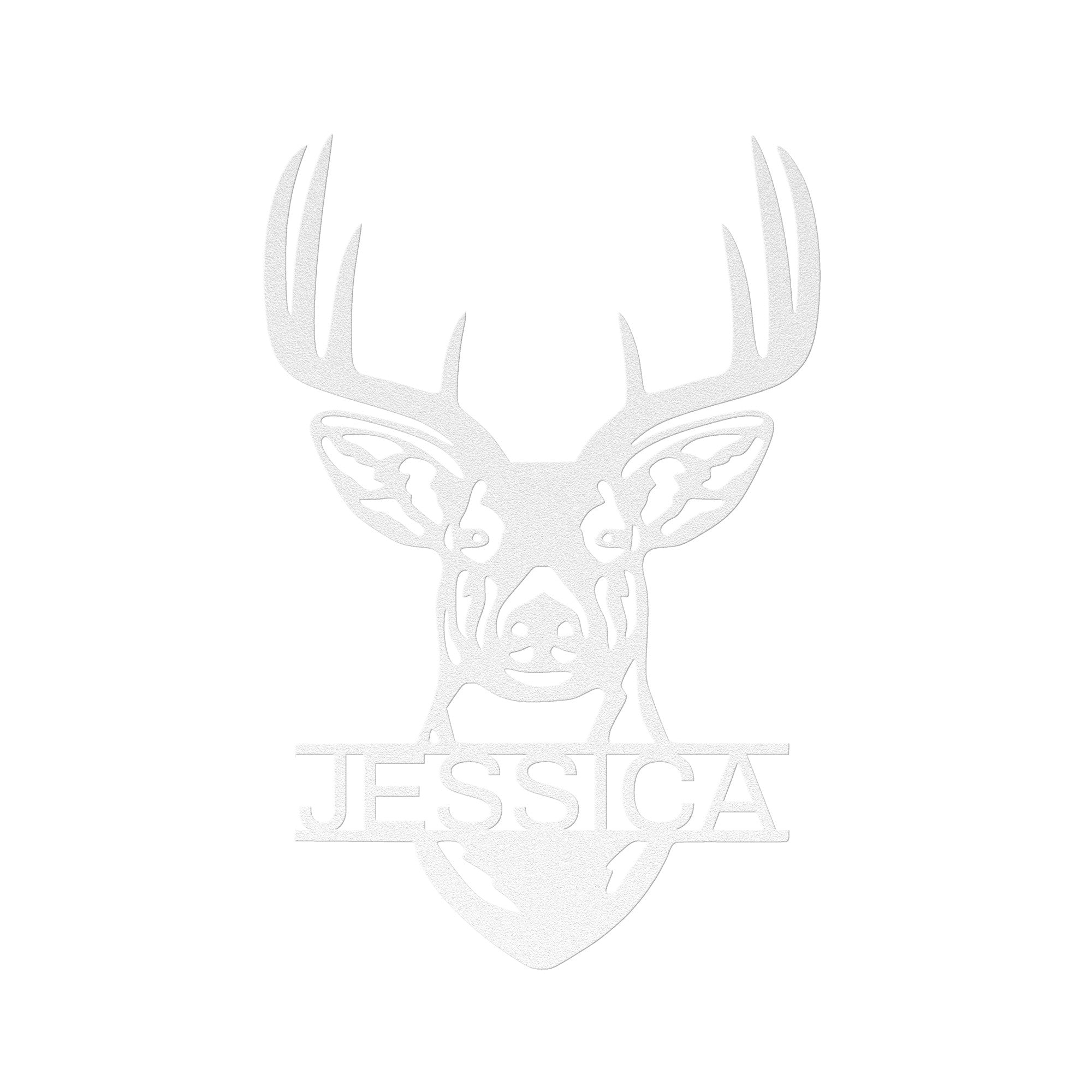 PERSONALIZED DEER MONOGRAM METAL WALL ART