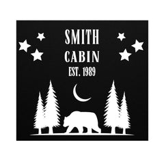 Custom Name Cabin Metal Wall Artwork