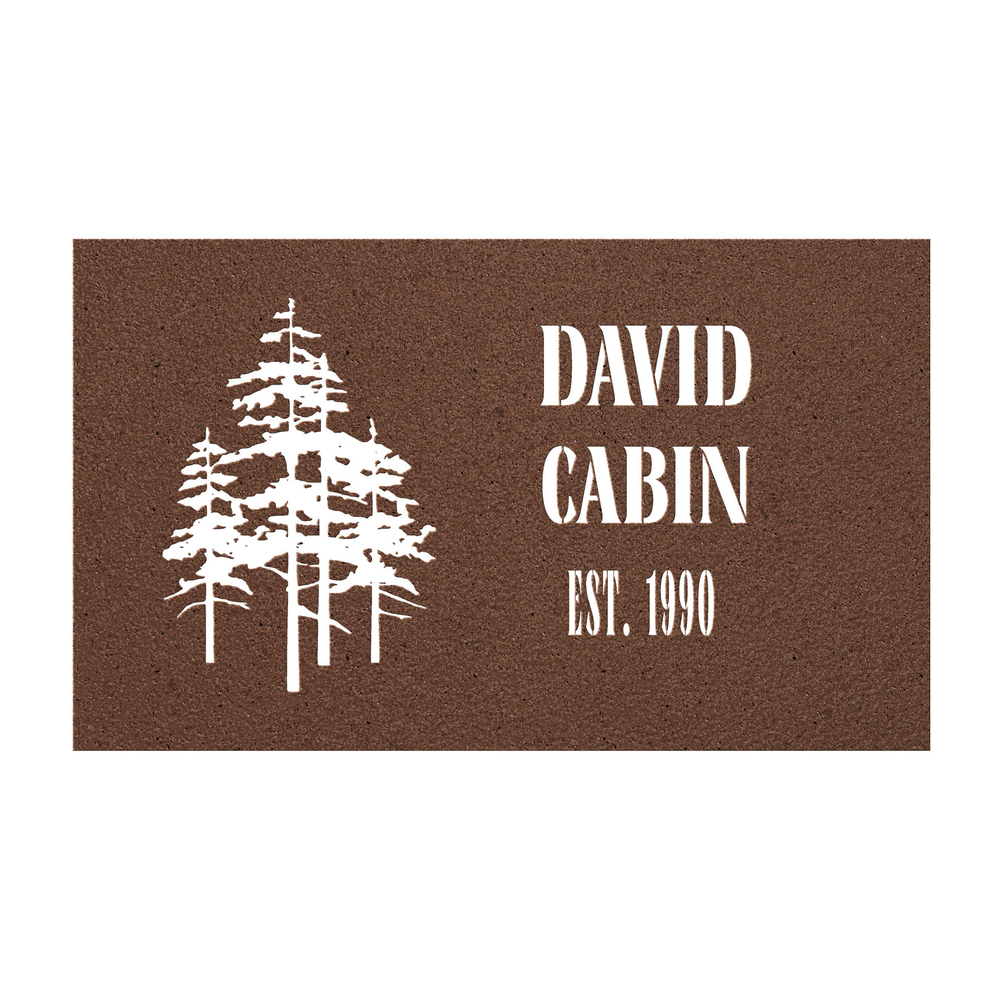 CUSTOM FAMILY NAME CABIN MONOGRAM METAL WALL ART