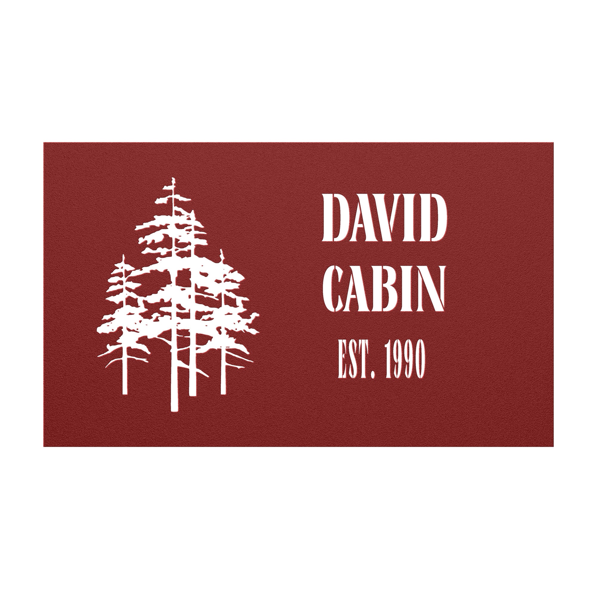 CUSTOM FAMILY NAME CABIN MONOGRAM METAL WALL ART