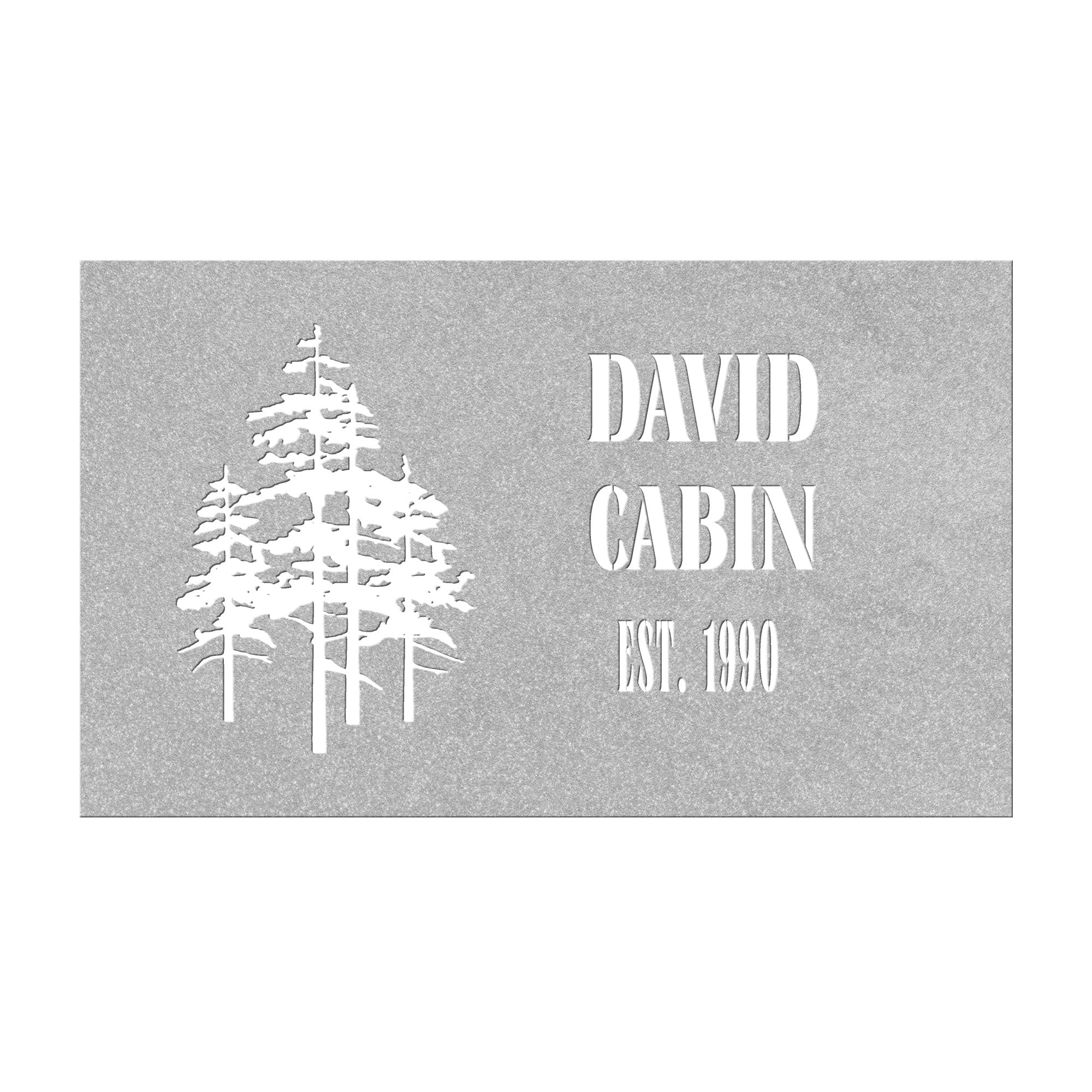 CUSTOM FAMILY NAME CABIN MONOGRAM METAL WALL ART