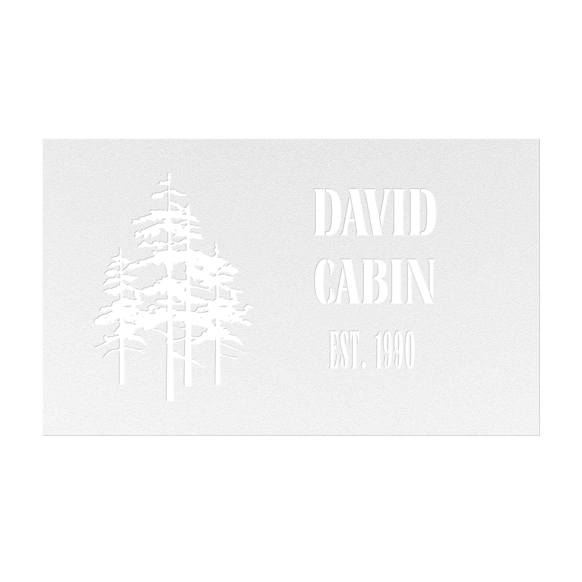 CUSTOM FAMILY NAME CABIN MONOGRAM METAL WALL ART