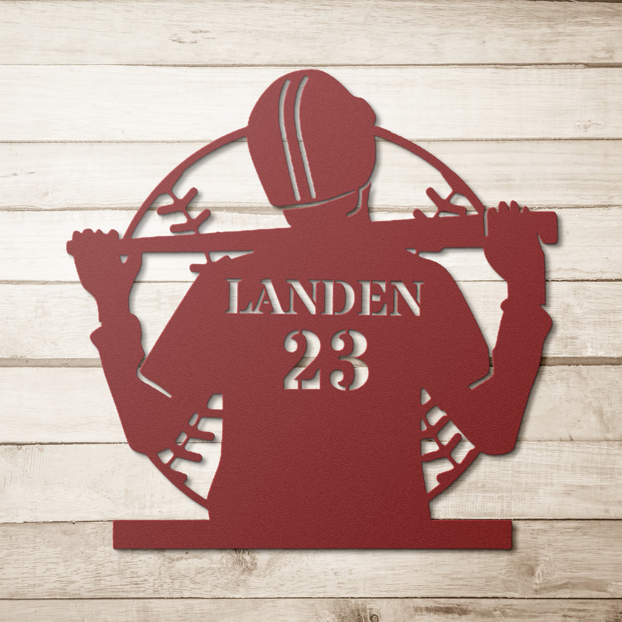 Customized Baseball Number Sign